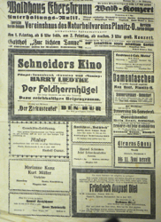 Zeitungsseite Planitzer Zeitung